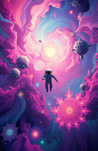Psychedelic Astronaut Wallpaper