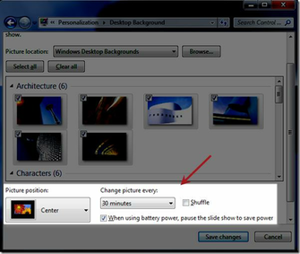 Options And Have Selected The Wallpaper For Desktop Slideshow