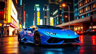 Neon Blue Lamborghini Wallpaper
