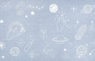 Blue Star Wallpaper Mural Space Ever Uk