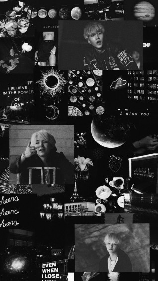 Aesthetic Lockscreen Bts Black Wallpaper