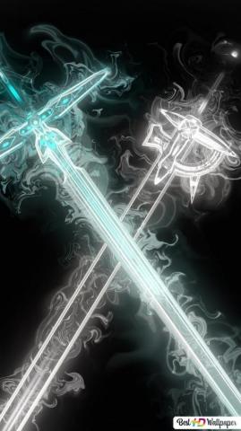 Sword Art Online Dark Repulser X Elucidator HD Wallpaper