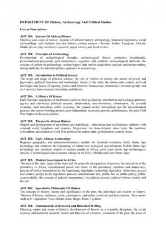 Bachelor Of Arts History Archaeology And Political Studies