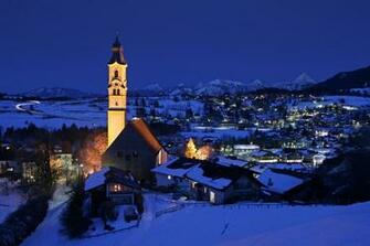 German Village At Night Wallpaper