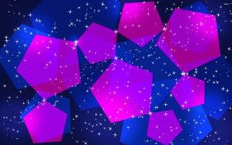 Blue And Pink Pentagons Wallpaper Abstract