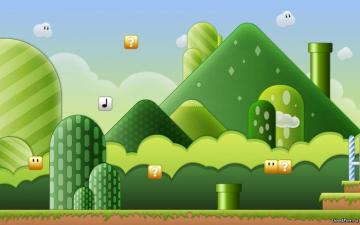 Super Mario Level Wallpaper X Press Start
