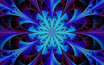 Blue Kaleidoscope Fractal Wallpaper Stock