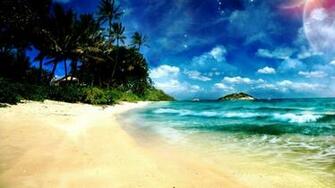 Tropical Beach Wallpaper Throughout