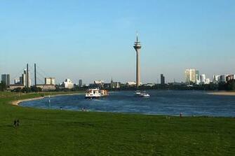 HD Wallpaper D Sseldorf City Skyline Rhine Niederrhein River