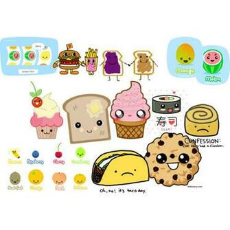 Cute Cartoon Foods Wallpaper Tags Food