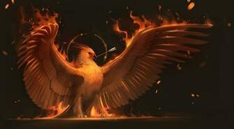 Desktop Wallpaper Birds Phoenix Mythology Wings Fantasy Flame