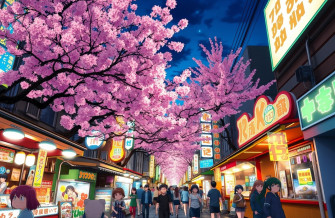 Japanese Anime Street 1080p Wallpaper