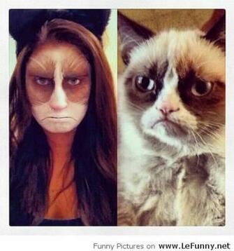 Grumpy Cat Makeup For Halloween