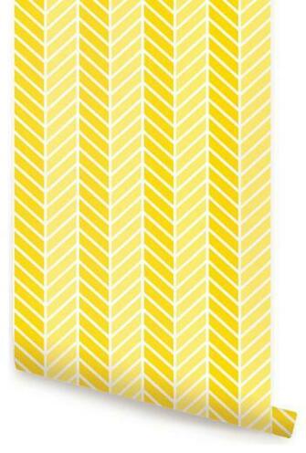 Tone Wallpaper Peel And Stick Yellow X48 Transitional