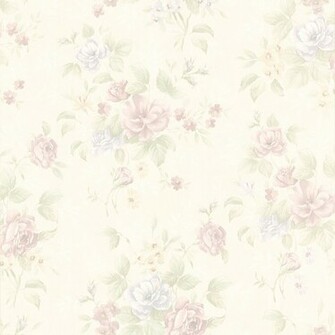 Mauve Floral Wallpaper Contemporary