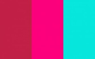 Bright Maroon Pink And Turquoise Three Color Background