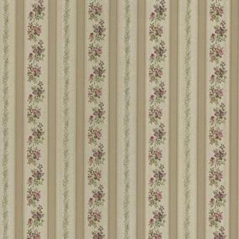 Merle Bronze Floral Stripe Wallpaper Swatch Traditional