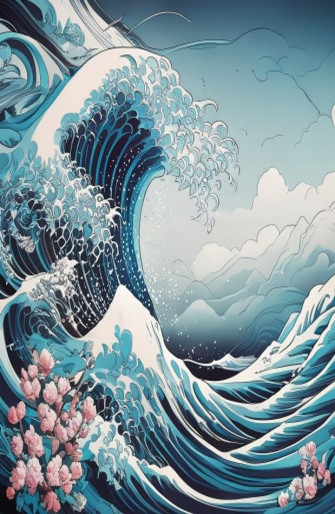 Japanese Wave Wallpaper