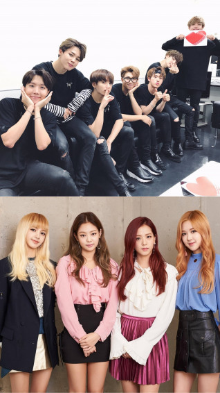 Bts And Blackpink Live Music Video Wallpaper
