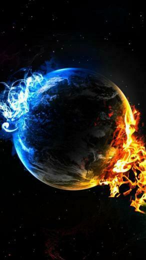Fire Earth iPhone Wallpaper HD
