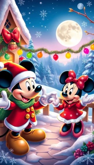 Disney Christmas Phone Wallpaper