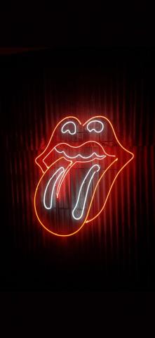 iPhone Wallpaper Neon Mouth Sign