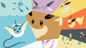 Minimalistic Eevee Evolution Wallpaper By Browniehooves