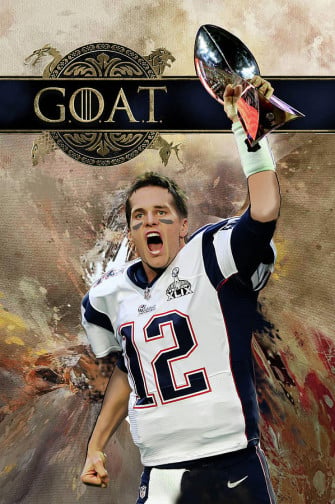 Tom Brady Goat Mixed Media By Ryan Verona Wallpaper