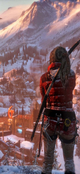 iPhone X Rise Of The Tomb Raider Background Wallpaper