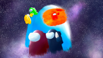 Among Us Space Background Wallpaper