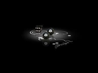 Black Dice And Snooker Balls iPad iPhone HD Wallpaper