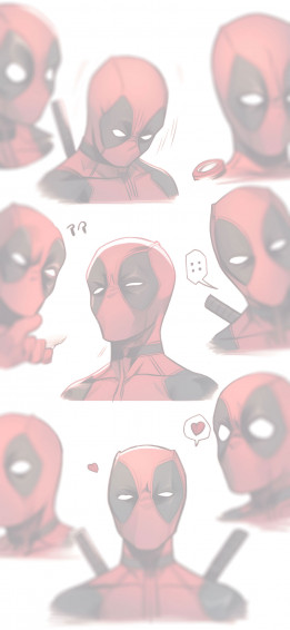 Deadpool Emoji Pattern Wallpaper Marvel For iPhone