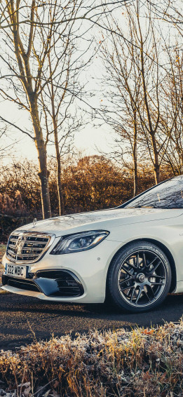 Mercedes iPhone X Autumn Trees Wallpaper