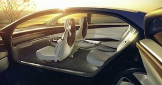 Gray Vehicle Interior Volkswagen I D Vizzion Electric Car