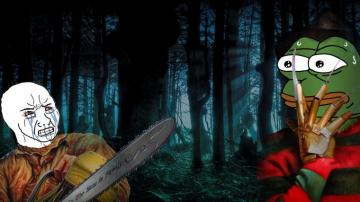 Wallpaper Pepe Meme Halloween Freddy Krueger Leatherface