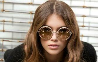 Wallpaper Girl Face Sweetheart Glasses Lips Beautiful Kaia