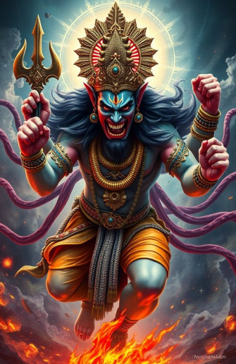 Angry Vishnu Wallpaper