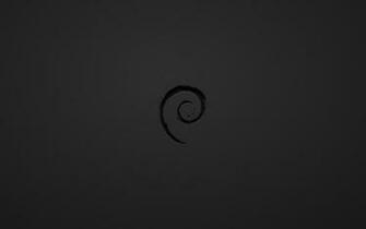 Debian Black White Wallpaper