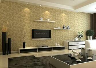 Modern Minimalist Tv Wall With Floral Wallpaper 3d House