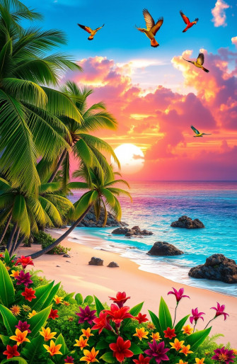 Tropical Island Wallpaper Screensavers