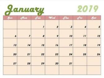 Cute January Calendar Floral Wallpaper Flower Image Designs
