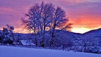 Winter Sunset HD Wallpaper For iPhone