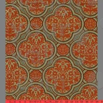 Orange Damask Wallpaper