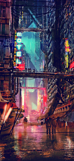 Science Fiction Cyberpunk Futuristic City Digital Art 4k Wallpaper