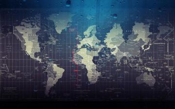 Wet Maps Water Drops World Map Wallpaper