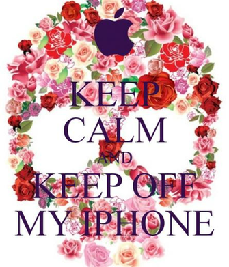Keep Calm And Off My iPhone Carry On Image