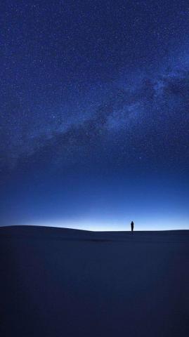 Night In Desert Stars iPhone Wallpaper Scenery