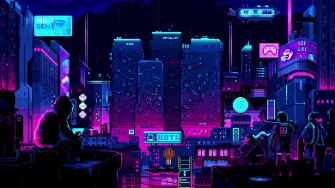 Asus Rog City Pixel Live Wallpaper
