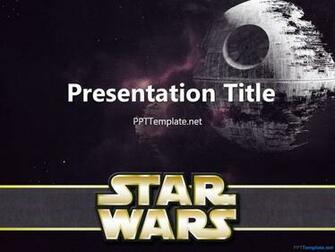 Star Wars With Logo Ppt Template Background Templates