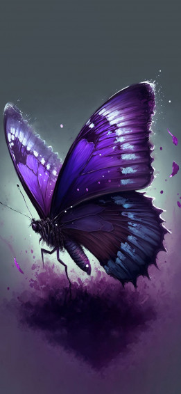 Cute Purple Butterfly Wallpaper